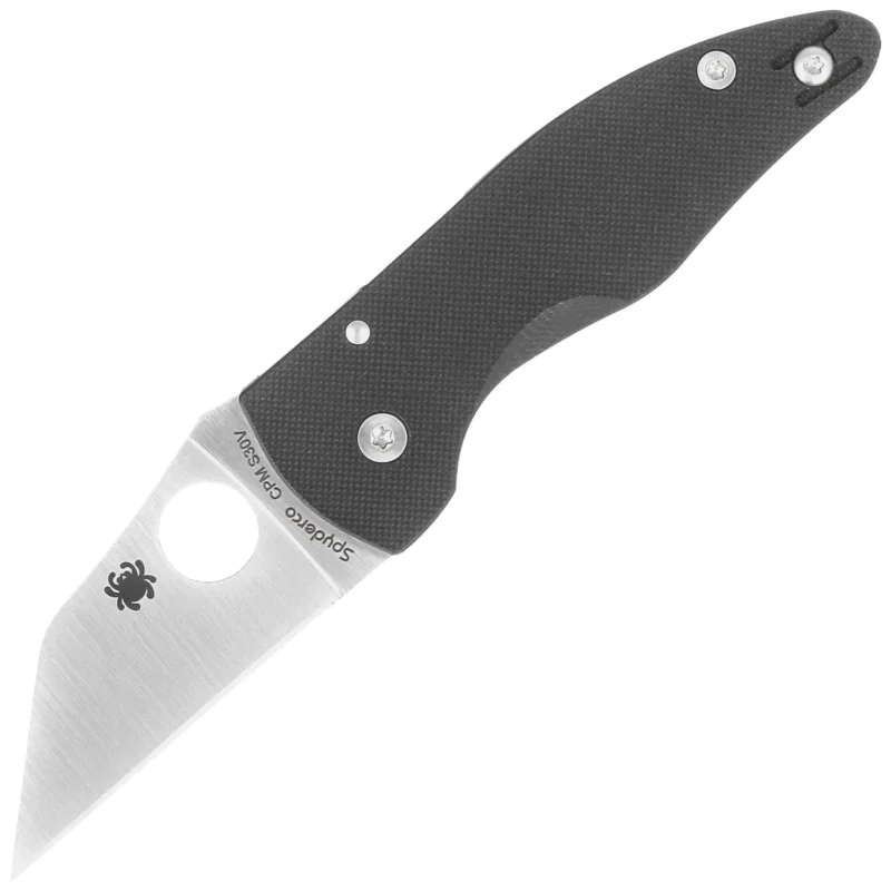 Spyderco MicroJimbo Black G10, Satin CPM S30V Plain by Michael Janich Knife (C264GP) Najlepsza cena