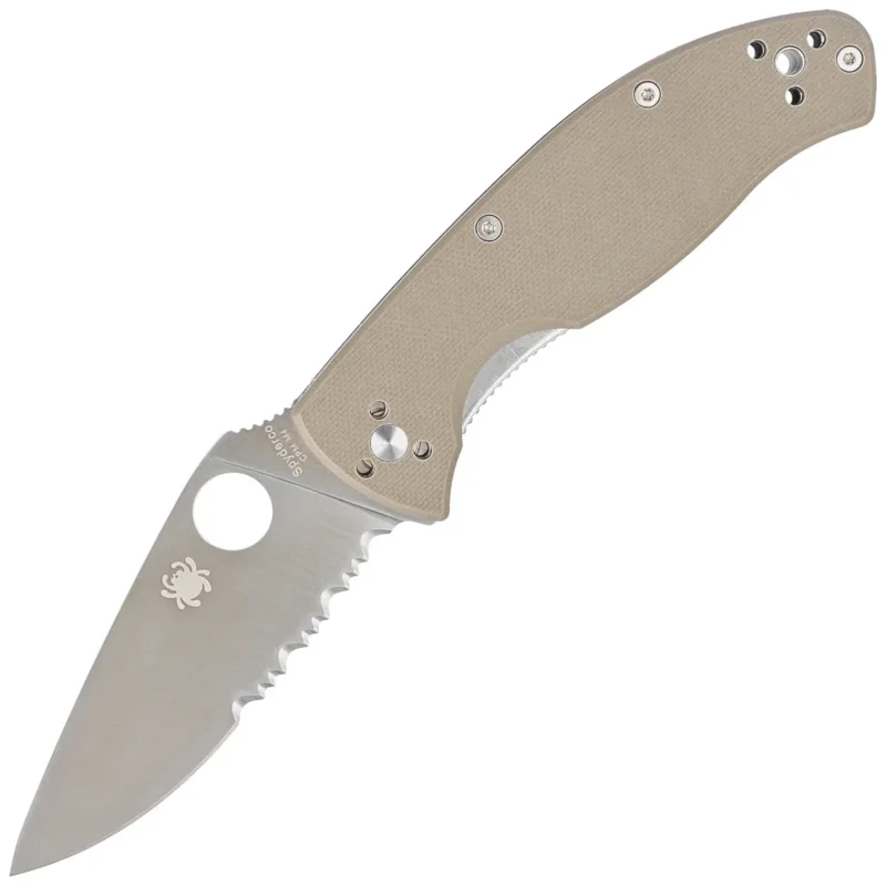 Darmowa dostawa Nóż składany Spyderco Tenacious Brown G10, Satin CPM-M4 Combi by Eric Glesser (C122GBNM4PS)