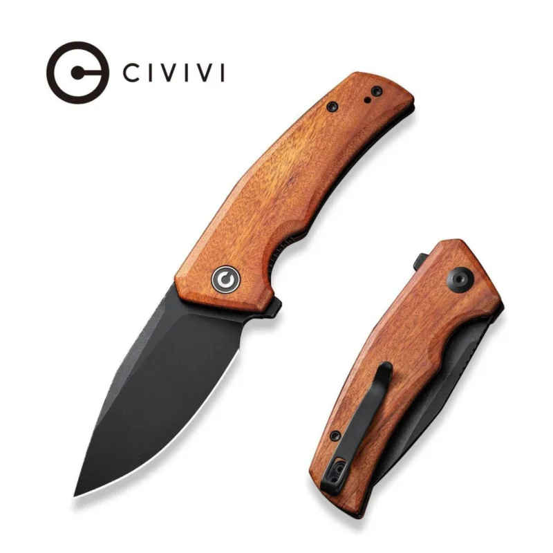 Bestseller Civivi Regulatron Guibourtia Wood, Black Stonewashed Nitro-V Knife (C23006-3)