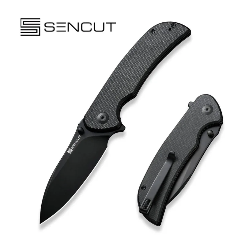 Nóż składany Sencut Borzam Black Canvas Micarta, Black 9Cr18MoV (S23077-3) Bezpieczna płatność