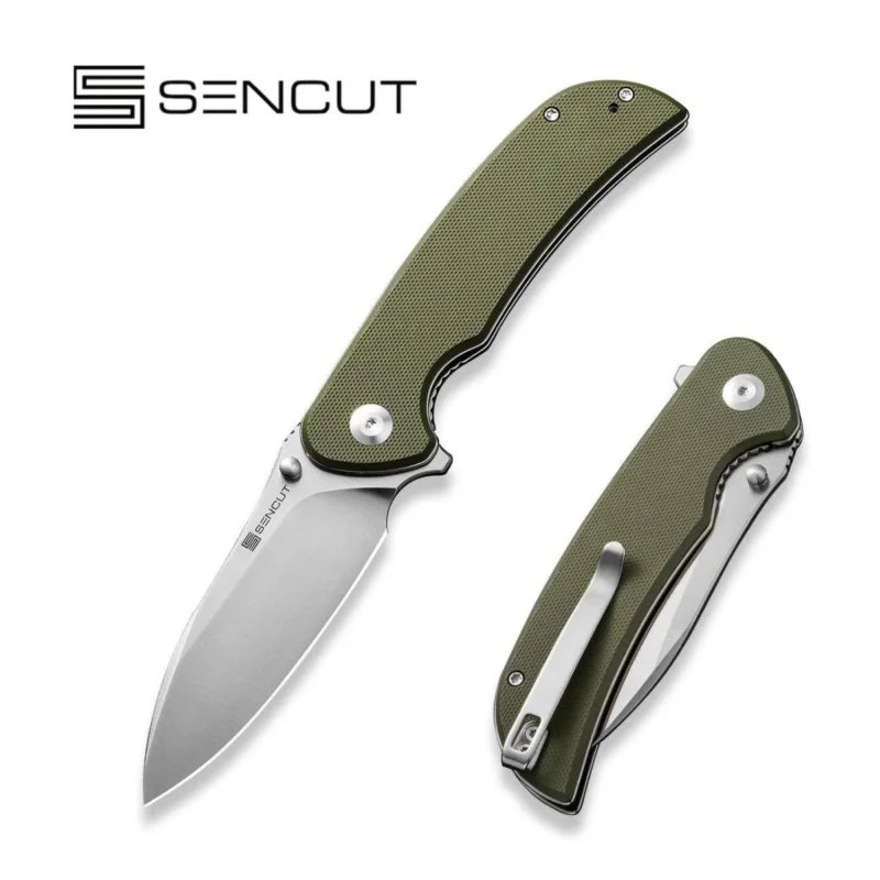 Bestseller Sencut Borzam OD Green G10, Satin 9Cr18MoV Knife (S23077-1)