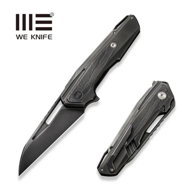 Nóż składany WE Knife Falcaria Polished Gray Titanium, Polished Gray CPM 20CV by Maciej Torbé (WE23012B-4) Hit cenowy