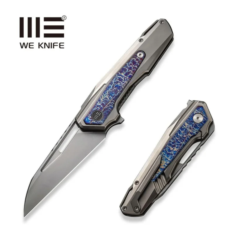 Obniżka ceny WE Knife Falcaria Polished/Flamed Titanium, Polished Bead Blasted CPM 20CV by Maciej Torbé (WE23012B-1)