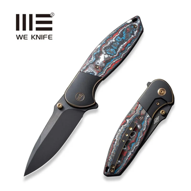 Nóż składany WE Knife Nitro OG Black Titanium/Nebula Fat Carbon, Black Stonewashed CPM 20CV by Peter Carey (WE23035-4) Hit sprzedaży