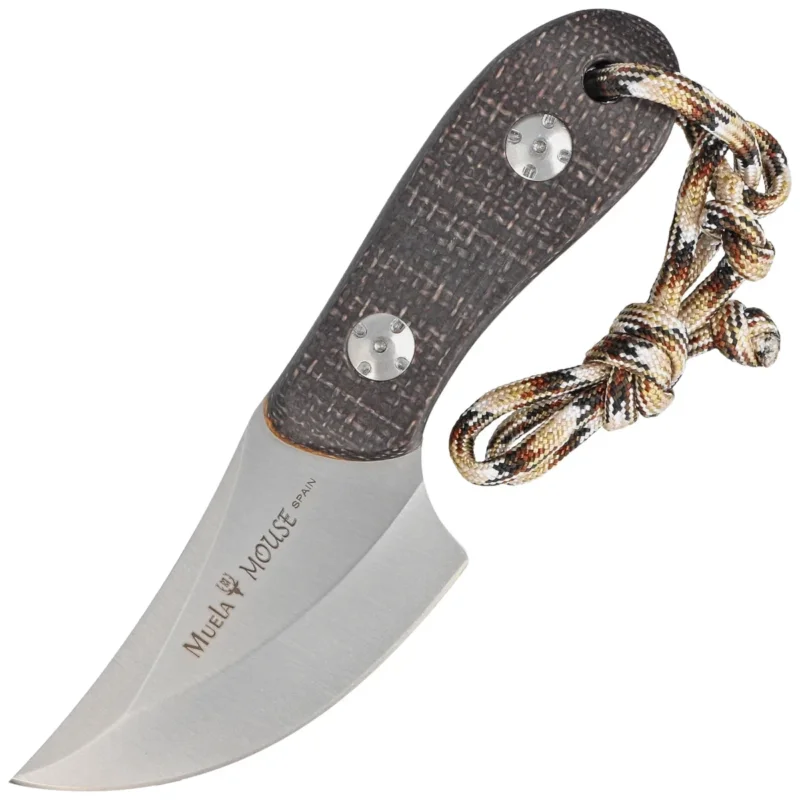 Ograniczona ilość Muela Mouse-7M Brown Jute Micarta, Satin 14C28N Knife