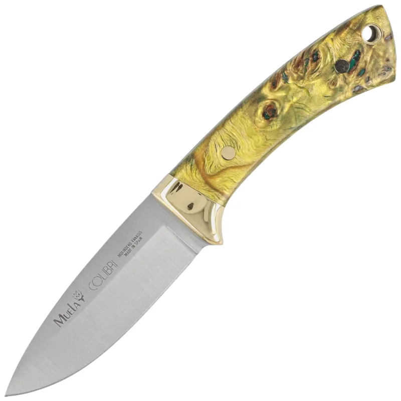 Dostępne od ręki Muela Colibri COL-7.TO Maple Wood Knife, Satin X50CrMoV15, Gift Box