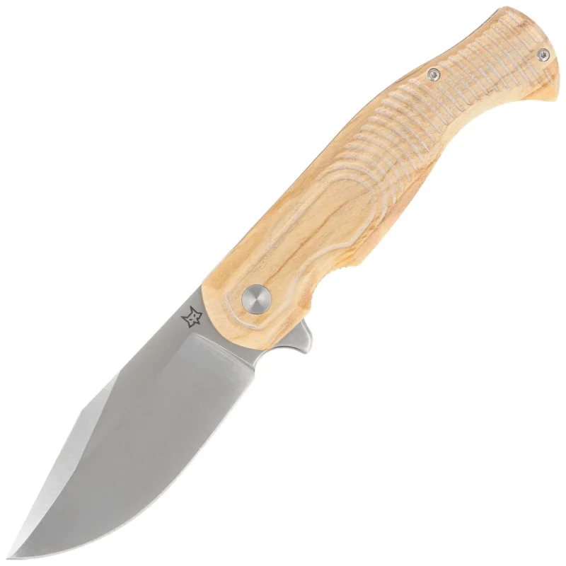 Oferta czasowa Nóż składany Fox Eastwood Tiger Olive Wood, Satin CPM S90V by Gudy Van Poppel (FX-524 OL)