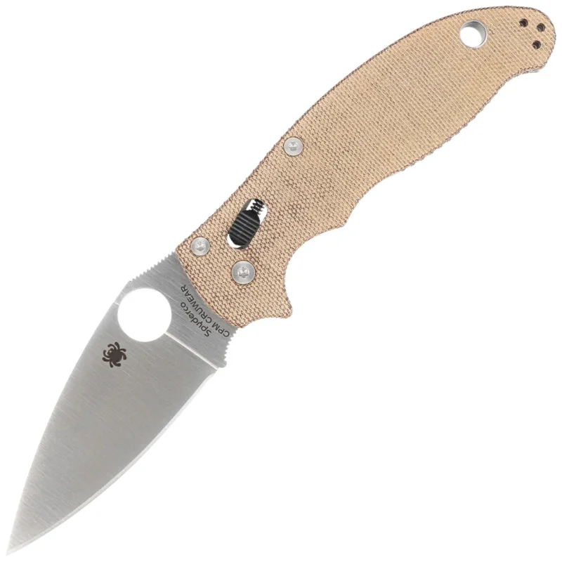 Najlepsza cena Nóż składany Spyderco Manix 2 Brown Canvas Micarta, Satin CPM Cru-Wear by Eric Glesser (C101MPCW2)