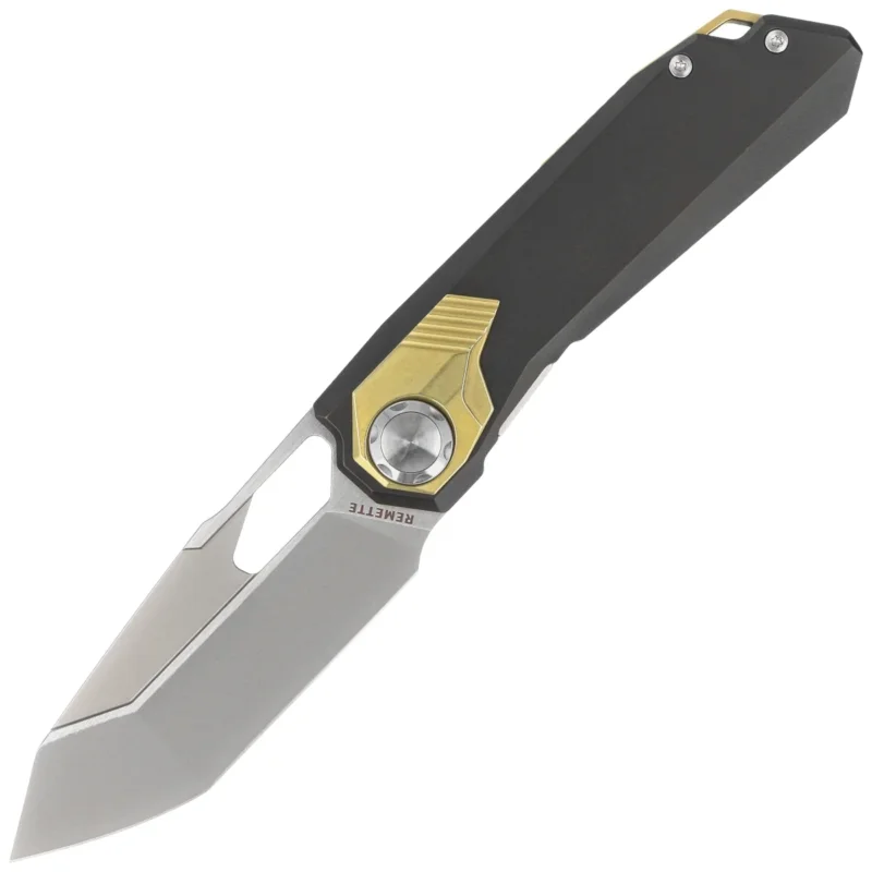 Nóż składany Remette RT-Peregrine Falcon Brown/Gold Titanium, Hand Grinding Pearlescent M390 (RTT1-B) Hit cenowy