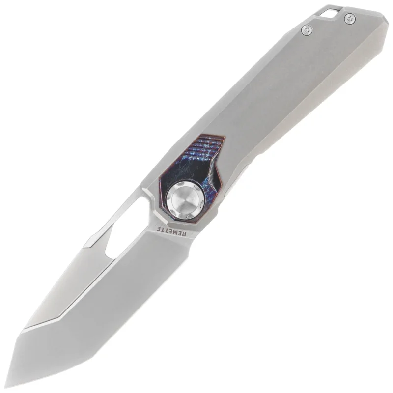 Remette RT-Peregrine Falcon Knife Gray/Thunder Lightning Titanium, Hand Fine Grinding Pearlescent M390 (RTT1-G) Rabat