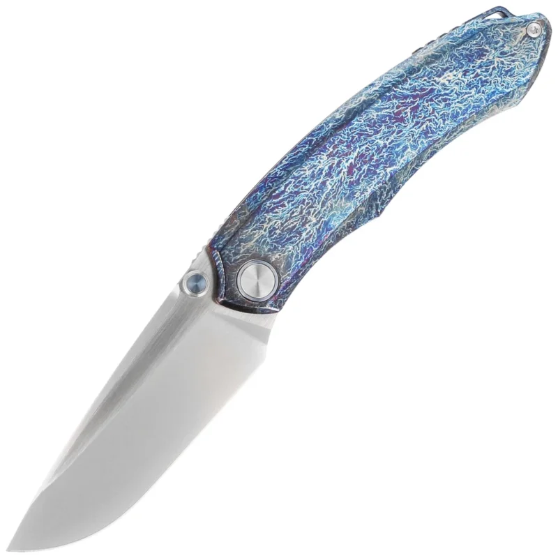 Nóż składany Remette Wild Species Dark Blue Titanium, Hand Grinding M390 (WD108-B) Dostępne od ręki