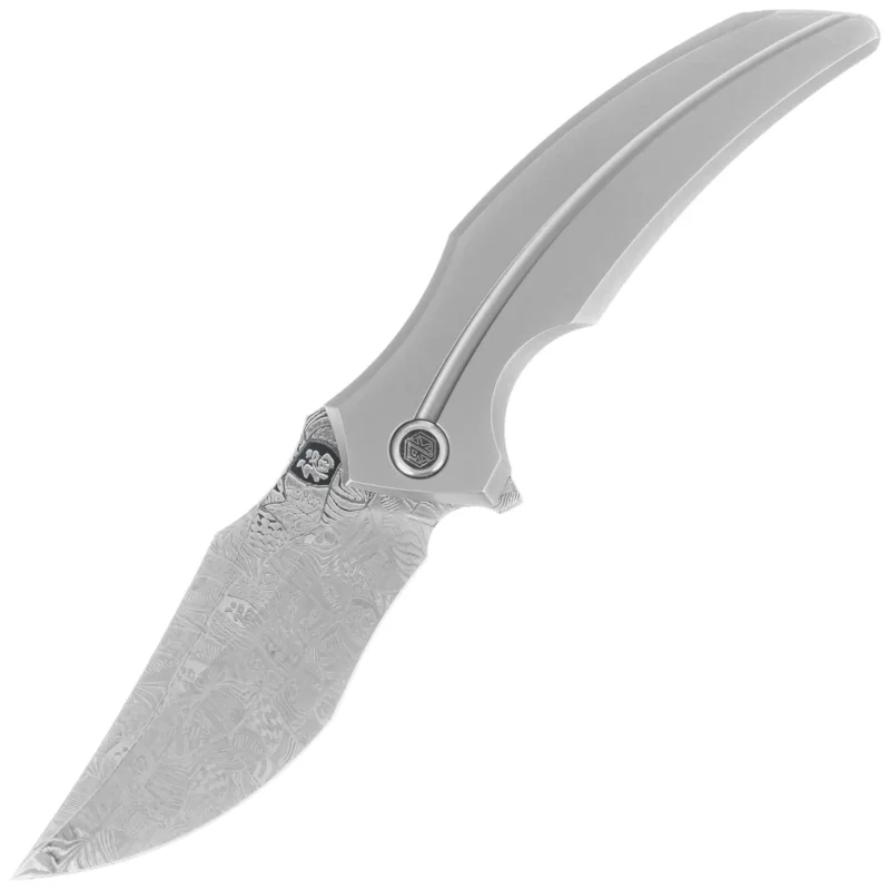 RikeKnife S05 Grey Titanium, Mosaic Damascus (RK-S05) Bestseller