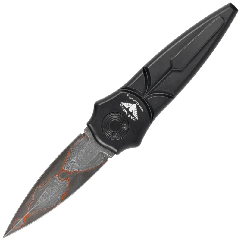 Paragon Warlock-X Convergence Black Aluminum, Damascus Baker Forge Raindrop Gomai Copper Shim 80CRV (WLOCX-CV-B-BFD) Zniżka