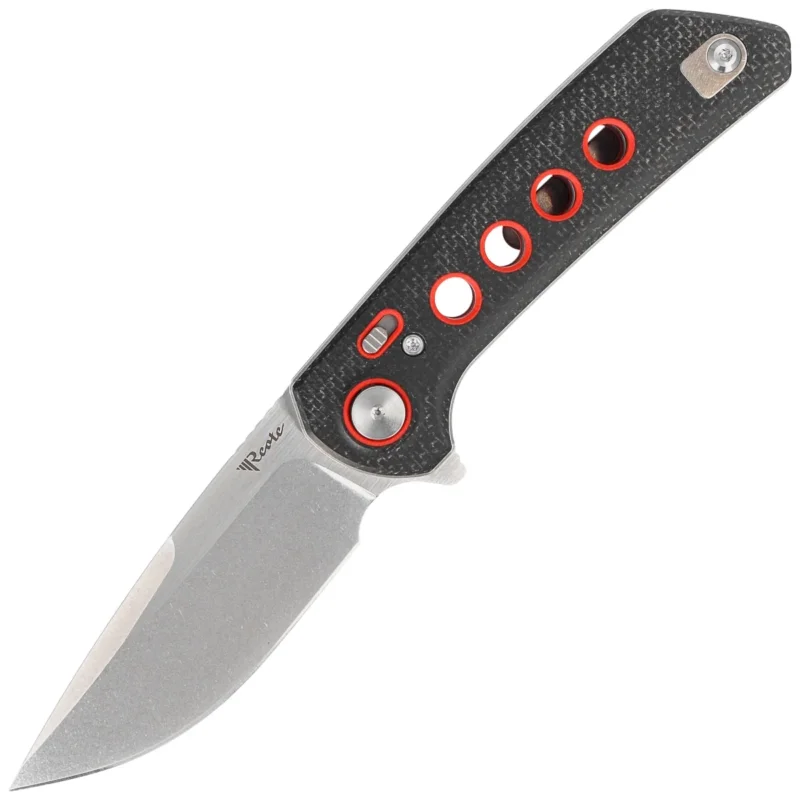 Reate PL-XF-11 Knife Black Micarta/Red G10 Inlay, Stonewashed Nitro-V Bezpieczna płatność