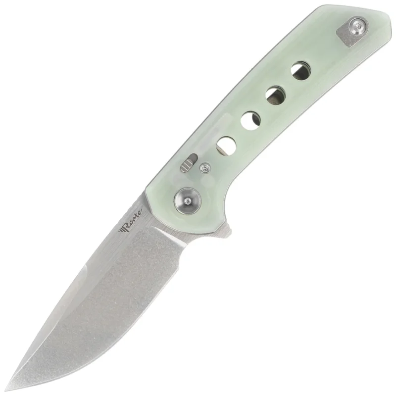 Sprawdź teraz Nóż składany Reate PL-XF-7 Jade G10, Stonewashed Nitro-V