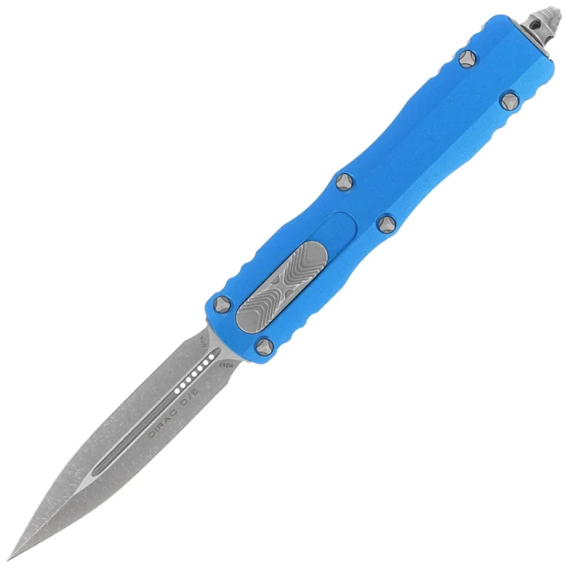 Nóż automatyczny OTF Microtech Dirac D/E Blue Aluminium, Apocalyptic M390 by Tony Marfione (225-10APBL) Cena promocyjna