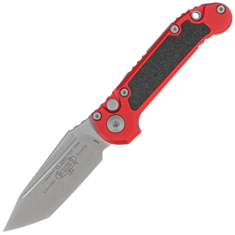 Nóż automatyczny Microtech LUDT Gen III T/E Red Aluminium, Apocalyptic M390MK by Tony Marfione (1136-10APRD) Rabat