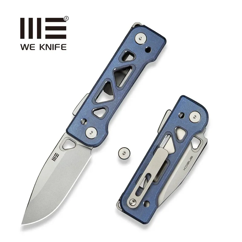 WE Knife Tyro Blue Titanium, Stonewashed CPM 20CV by Snecx Tan (WE24001-4) Szybka wysyłka