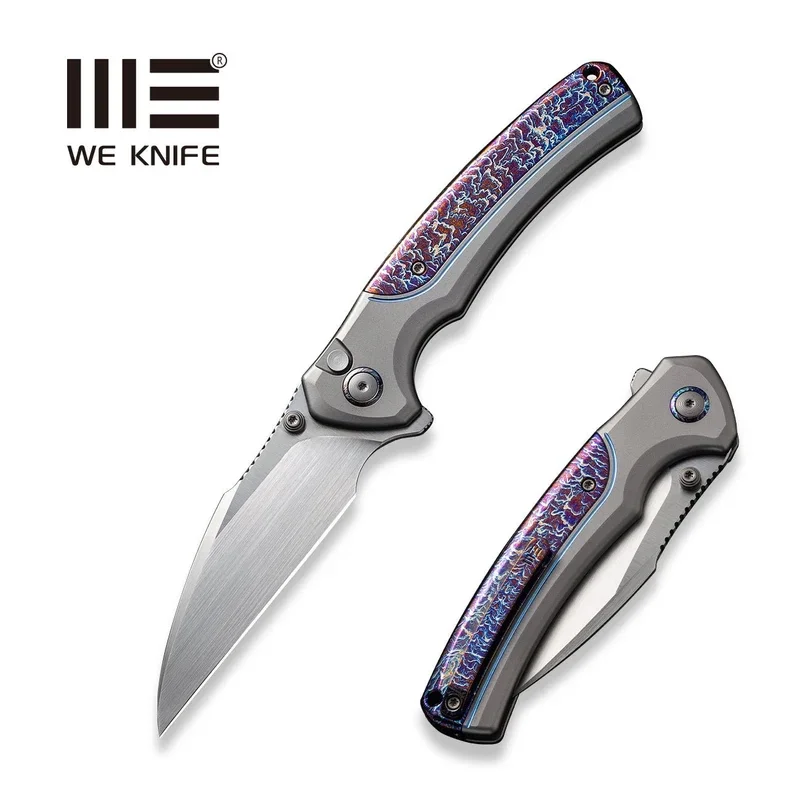 Tani Nóż składany WE Knife Ziffius LE No 184/310 Gray Titanium/Flamed, Hand Rubbed Satin CPM 20CV (WE22024D-4)