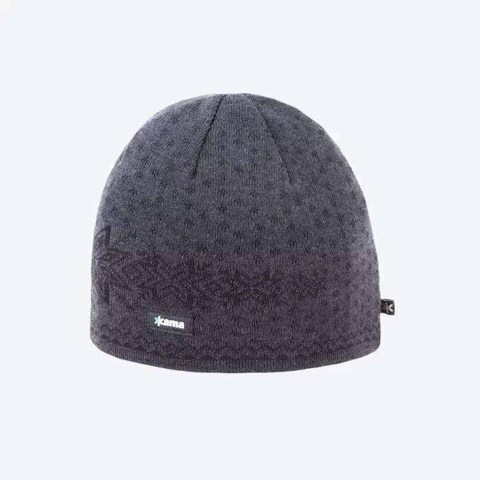 Kama 100% Merino Wool / Polycolon Band, Graphite beanie (A128-111 XL) Darmowa dostawa