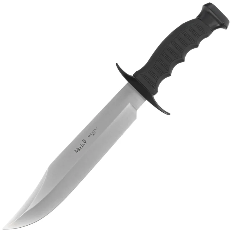 Premium Muela 95-221 Black Rubber Knife, Satin 420H
