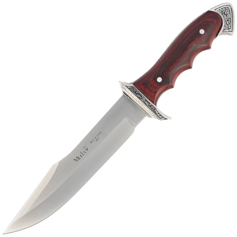 Nie przegap Muela 21833 Red Pakka Wood, Satin X50CrMoV15 knife