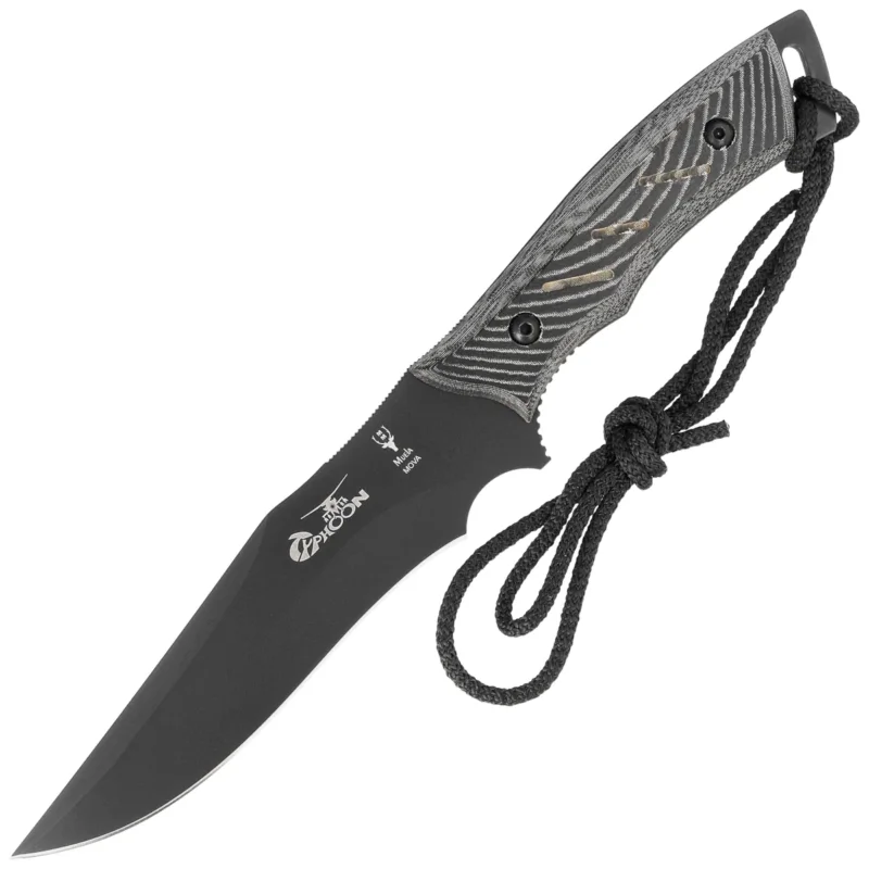 Nowy Muela Typhoon-15N Black Micarta, Black X50CrMoV15 knife
