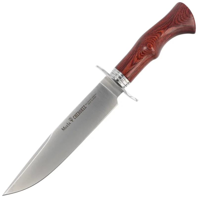 Muela Cherokee-19R Red Pakka Wood Knife, Satin X50CrMoV15 Nowość