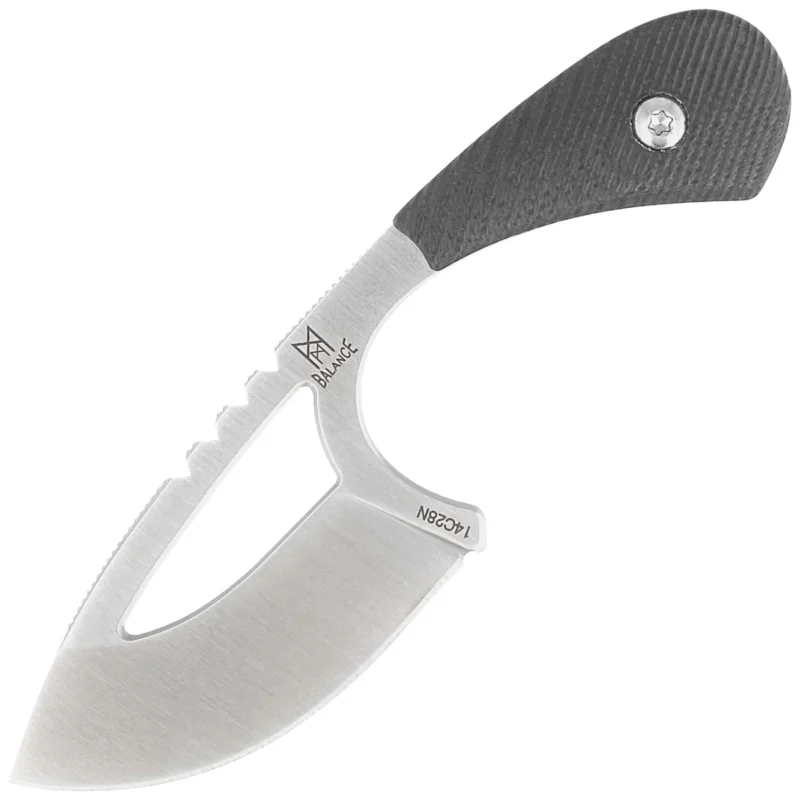 Midgards Messer Ratatosk DP Black G10, Satin 14C28N neck knife (MM007) Do wyczerpania zapasów