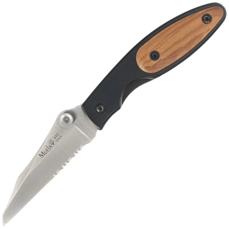 Muela KSC-7OL Black Aluminum/Olive Wood, Satin P/S 440C Knife Bezpieczne zakupy