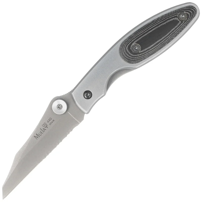 Muela KSC-7M Gray Aluminium/Black Micarta, Satin 440C Hit cenowy