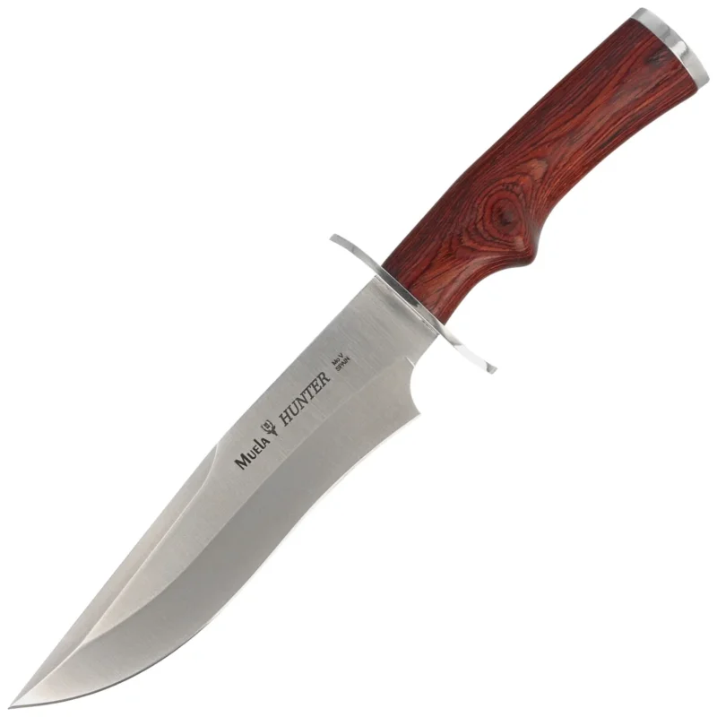 Premium Nóż Muela Hunter-17R Red Pakka Wood, Satin X50CrMoV15