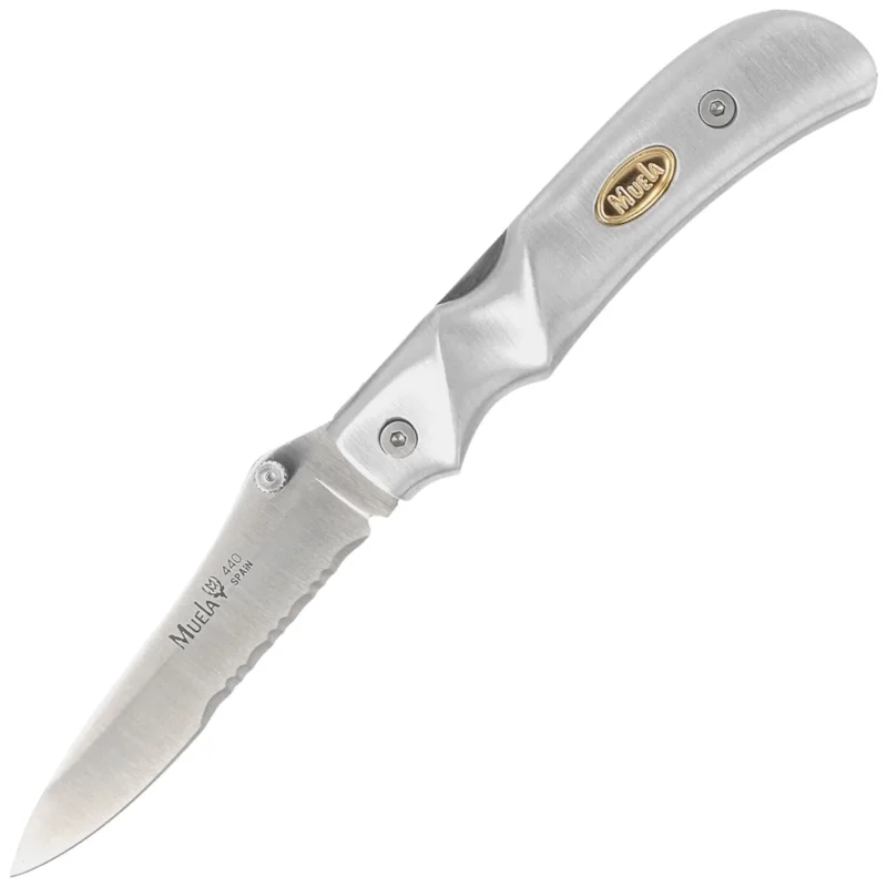 Nóż składany Muela AL-8S Gray Aluminium, Satin X50CrMoV15 Sprawdź teraz