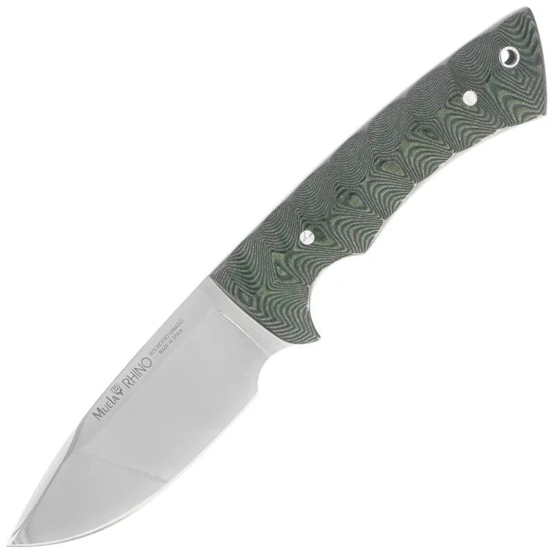 Promocja Muela Rhino-10G Green Canvas Micarta, Satin X50CrMoV15 knife