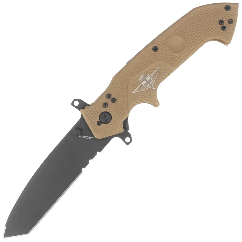 Nie przegap Nóż składany Extrema Ratio Glauca J1 NS Desert Aluminium, Black MIL-C N690 (04.1000.0165/RVHCS/NS)