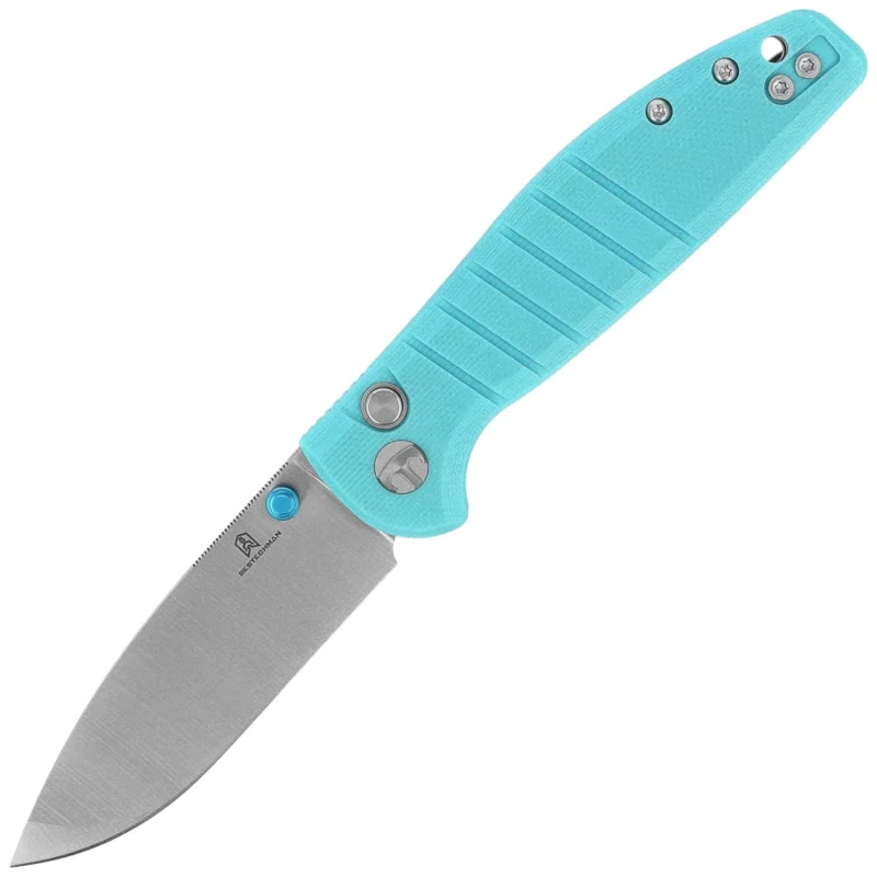 Bestechman Goodboy Jr. Knife Light Blue G10, Satin/Stonewashed D2 by Keanu Alfaro (BMK10B) Super okazja