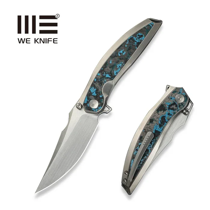 We Knife Quinseris Gray Titanium/Arctic Storm Fat Carbon, Hand Rubbed Satin M390 (WE23093-4) Cena promocyjna