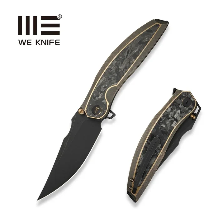 We Knife Quinseris Bronze Titanium/Shredded Carbon Fiber, Black Stonewashed M390 (WE23093-2) Oferta limitowana