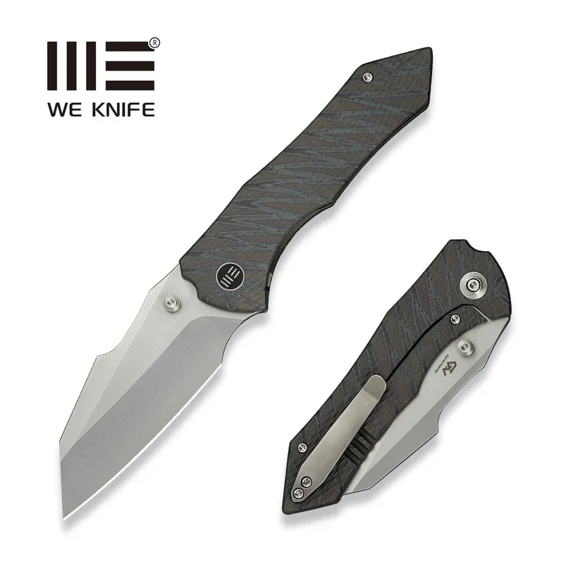 WeKnife High-Fin XL Tiger Stripe Titanium, Polished Bead Blasted CPM 20CV by Gavko Knives (WE24010-4) Wyjątkowa oferta