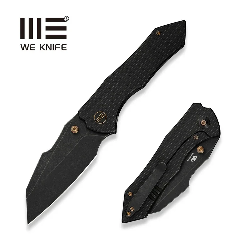 Nóż składany WeKnife High-Fin XL Black Titanium, Black Stonewashed CPM 20CV by Gavko Knives (WE24010-1) Wysoka jakość