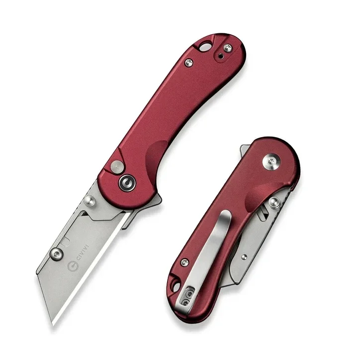 Civivi Elementum Utility Knife Burgundy Aluminum, Stonewashed 6Cr13 (C23039B-5) Super okazja