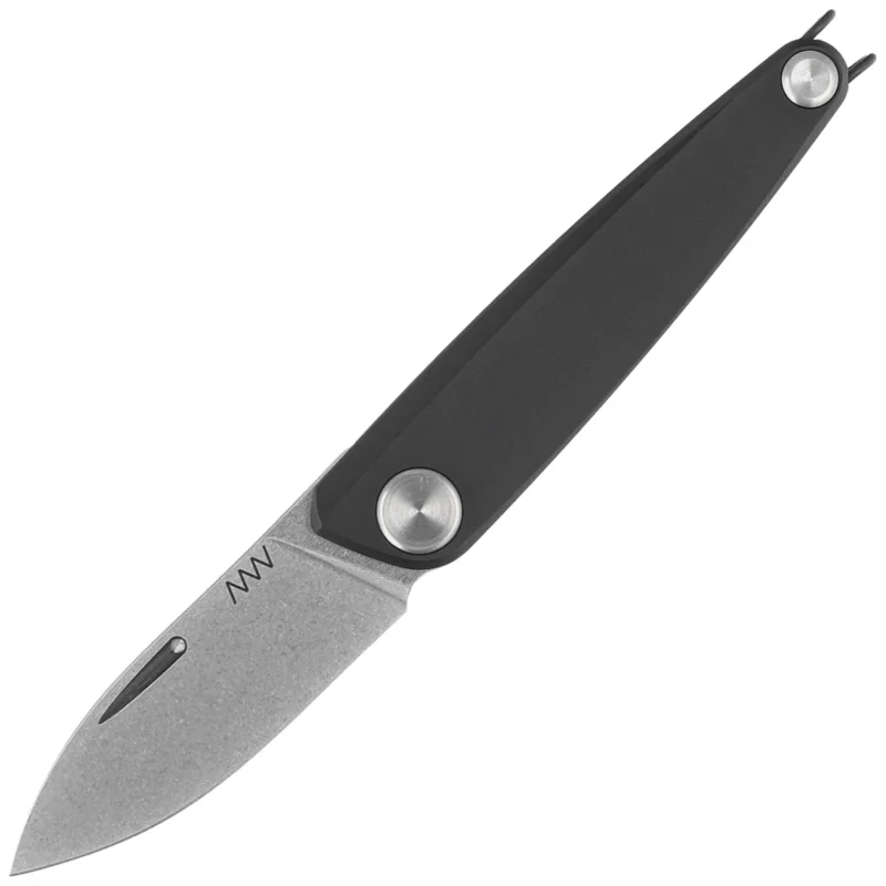 Ograniczona ilość Nóż składany ANV Z050 BB Black Aluminium, Stonewashed Sleipner (ANVZ050-007)
