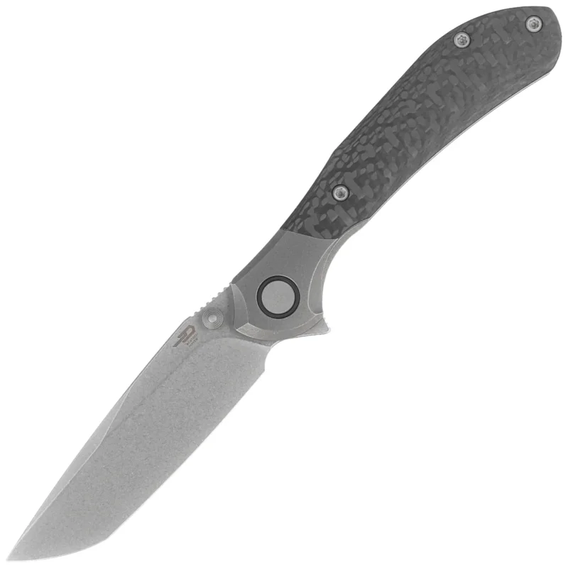 Nóż składany Bestech Constellation Grey Titanium/3K Twill Weave Skin Carbon Fiber, Bead Blasted/Stonewashed MagnaCut by Munko Knives (BT2501D) Szybka wysyłka