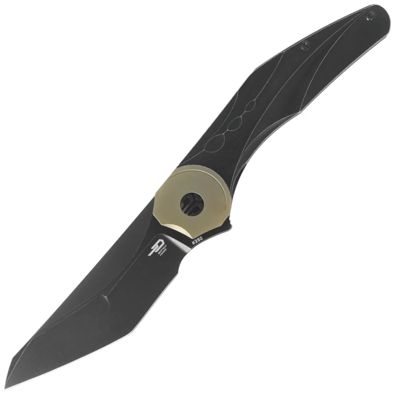 Nóż składany Bestech Excentric Black Titanium, Black Stonewashed M390 by Kombou and TNT Knives (BT2412B) Wyjątkowa oferta