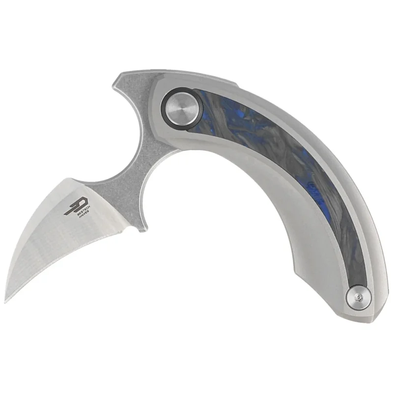 Nóż składany Bestech Strelit Gray Titanium/Black-Blue Marble Carbon Fiber, Satin/Stonewashed M390 by Ostap Hel (BT2103D) Ostatnia szansa