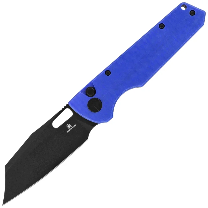 Zamów dziś Bestechman Guardian Knife Blue G10 w/ Carbon Fiber Pattern, Black PVD D2 (BMK11G)