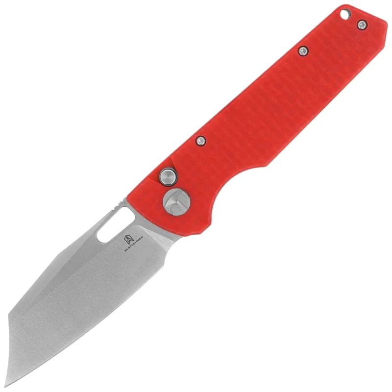 Zamów dziś Bestechman Guardian Knife Red G10 w/ Carbon Fiber Pattern, Satin D2 (BMK11C)