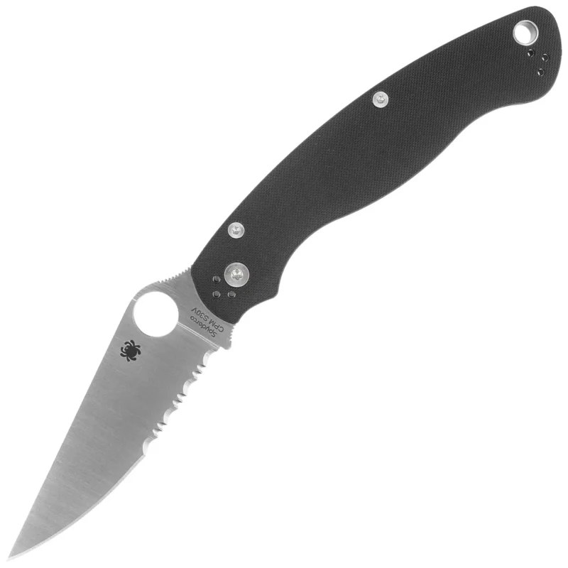 Spyderco Military 2 Knife Black G10, Satin CPM S30V by Sal, Eric Glesser (C36GPS2) Bezpieczne zakupy