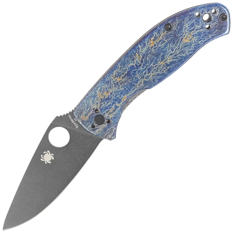 Nóż składany Spyderco Tenacious R.I.L. Disarray Titanium, Black D2 by Eric Glesser (C122TIBLBKD2P) Okazja