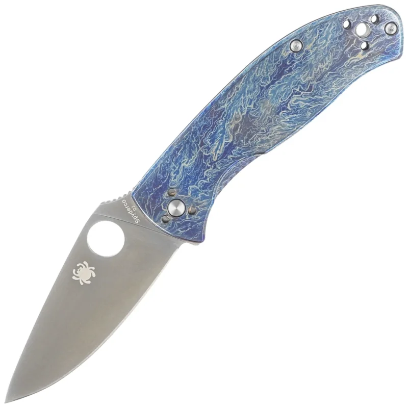 Zamów teraz Nóż składany Spyderco Tenacious R.I.L. Disarray Titanium, Satin D2 by Eric Glesser (C122TIBLD2P)